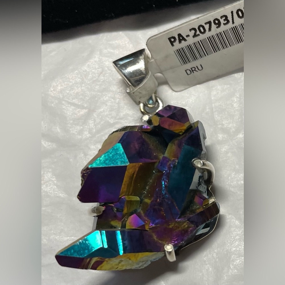 Titanium druzy pendant